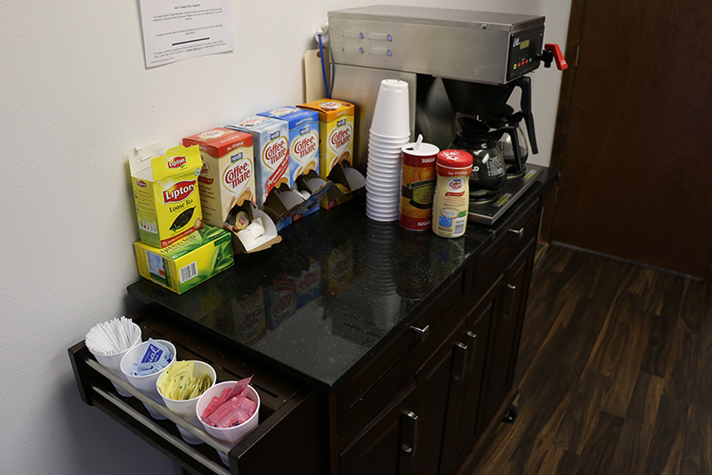 Snacks and coffee station